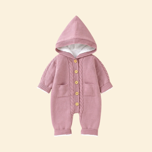 Baby Winter Thickened Knitting Jumpsuit