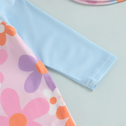 Floreal Long Sleeve Swimsuit & Sunhat