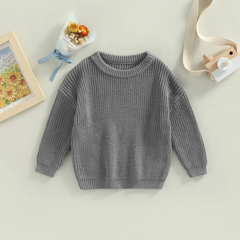 Baby Knitted Long Sleeve Cotton Pullover