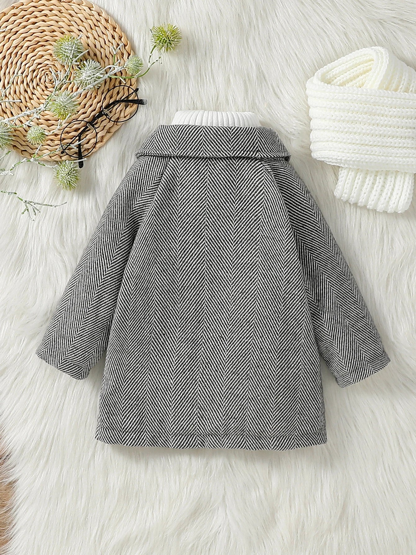 Baby Winter Long Sleeve Warm Jacket With Single Breasted