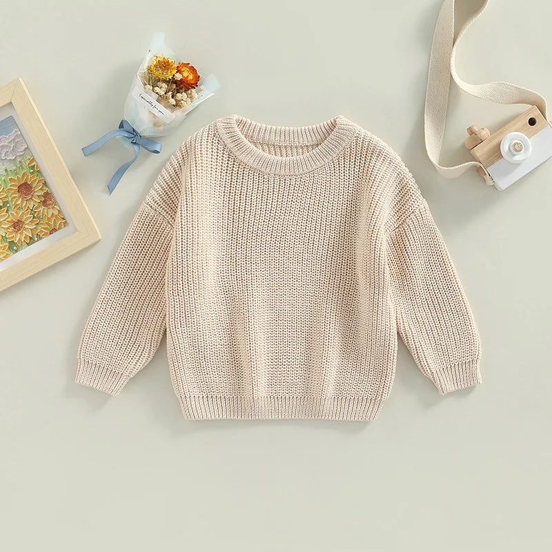 Baby Knitted Long Sleeve Cotton Pullover