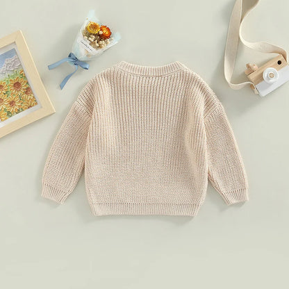 Baby Knitted Long Sleeve Cotton Pullover