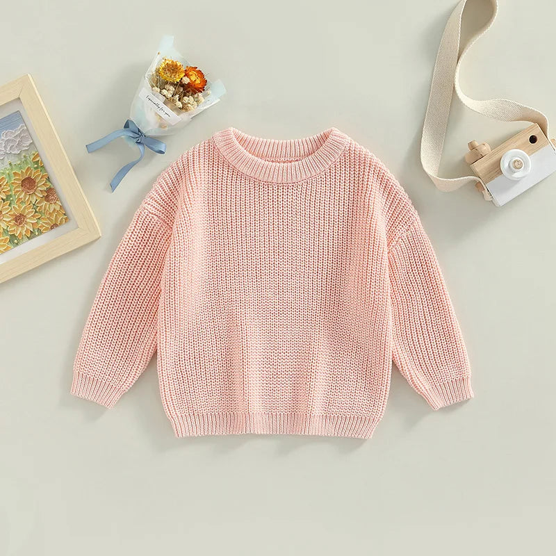 Baby Knitted Long Sleeve Cotton Pullover