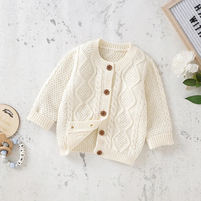 Knitted Casual Baby Cardigan