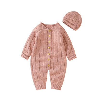 Baby Knitted Kit Rompers & Hat