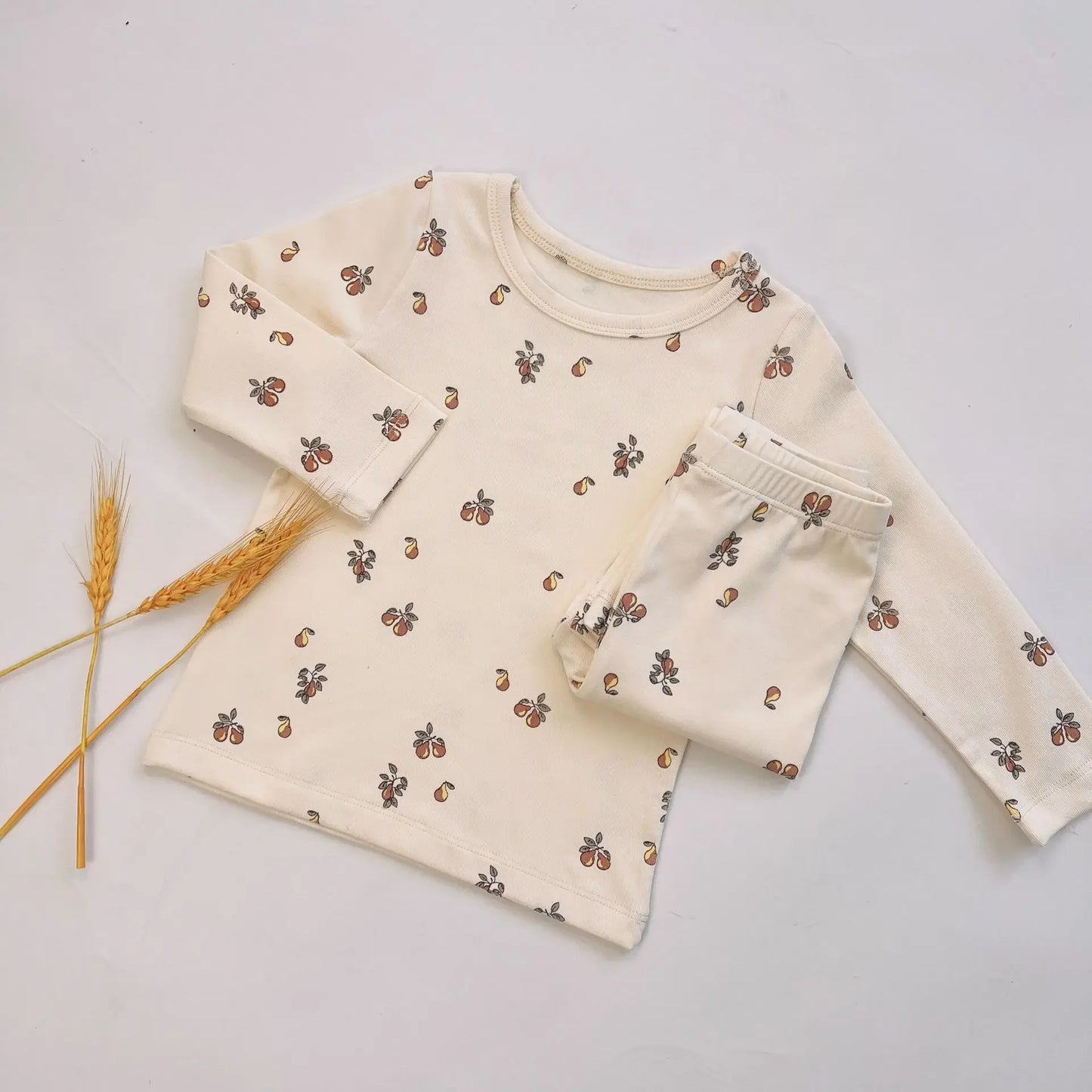 Print Cotton Pajamas Set Long & Short Sleeve