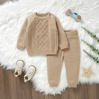 Knitted Casual Baby Clothing Outfits Set