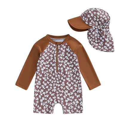 Long Sleeve Swimsuit & Sunhat