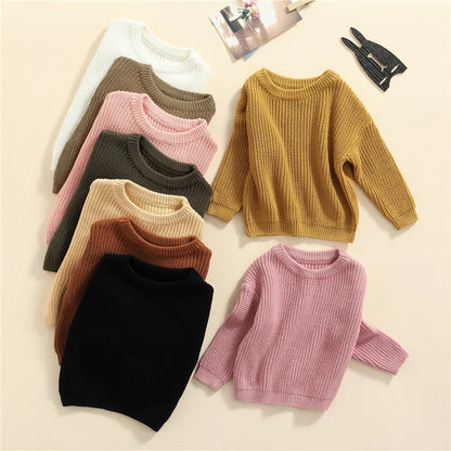 Knitted Casual Long Sleeve Pullover