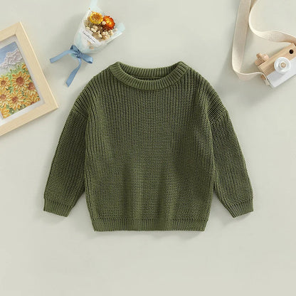 Baby Knitted Long Sleeve Cotton Pullover