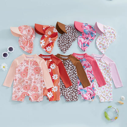 Long Sleeve Swimsuit & Sunhat