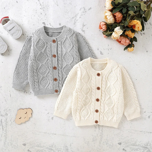 Knitted Casual Baby Cardigan