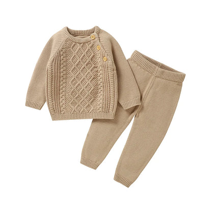 Knitted Casual Baby Clothing Outfits Set