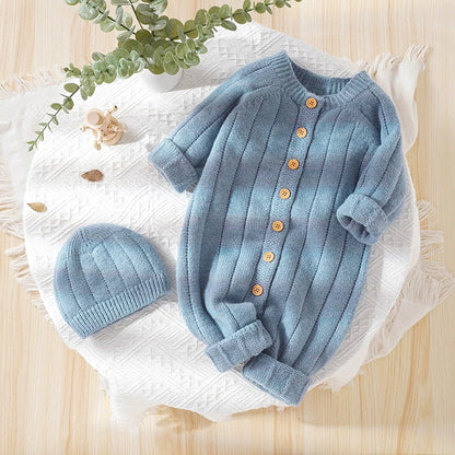 Baby Knitted Kit Rompers & Hat