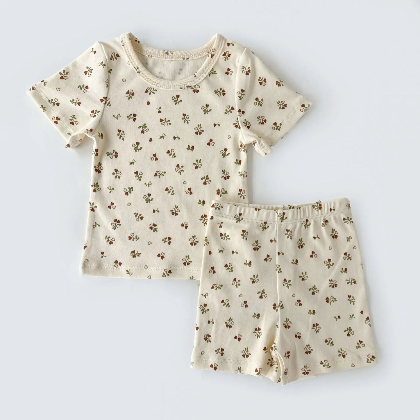 Print Cotton Pajamas Set Long Sleeve