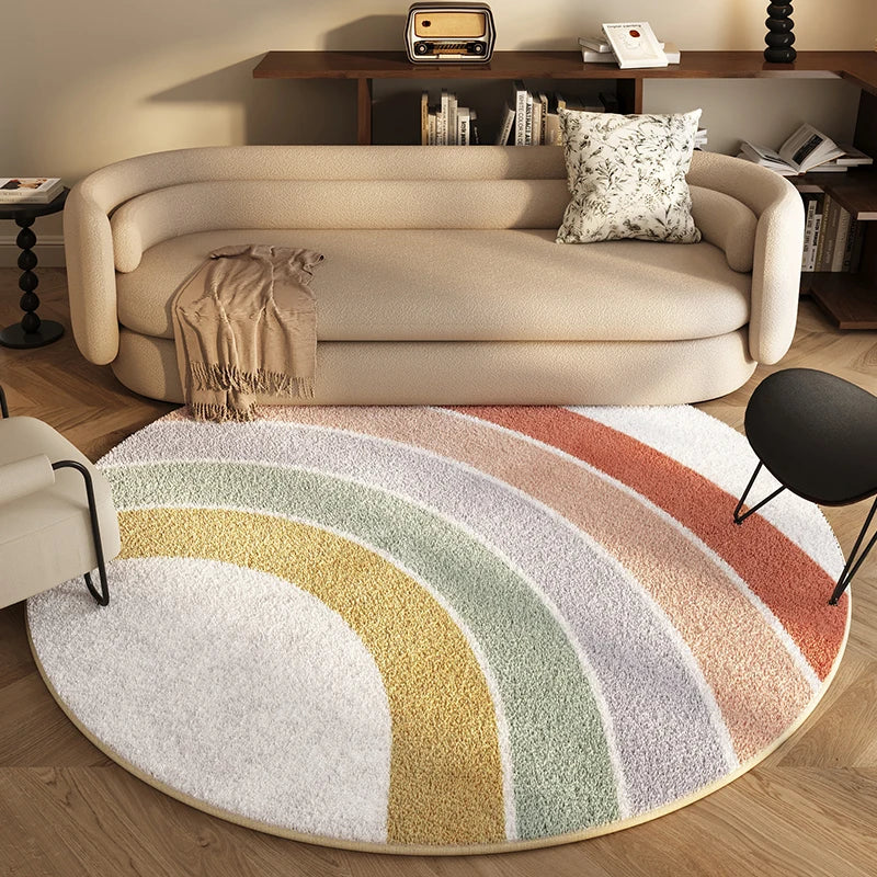 Cream Style Round Carpet