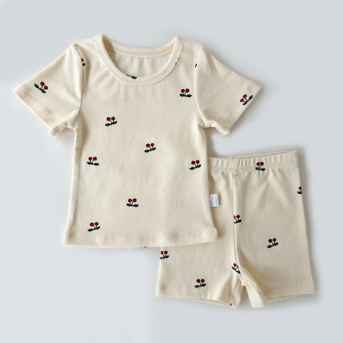 Print Cotton Pajamas Set Long & Short Sleeve