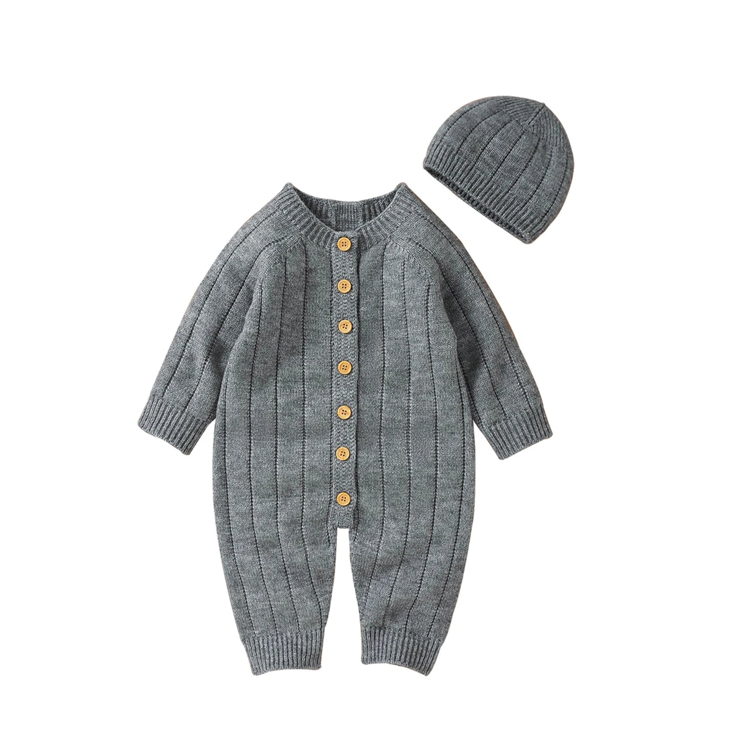 Baby Knitted Kit Rompers & Hat