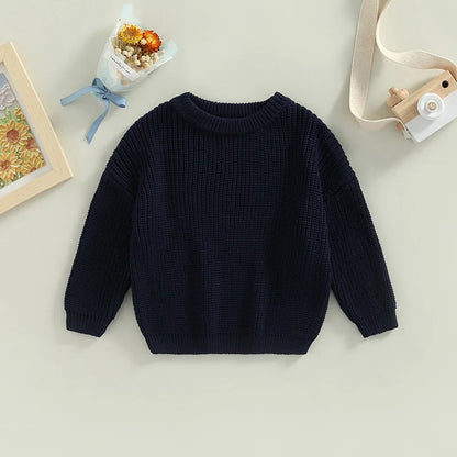 Baby Knitted Long Sleeve Cotton Pullover