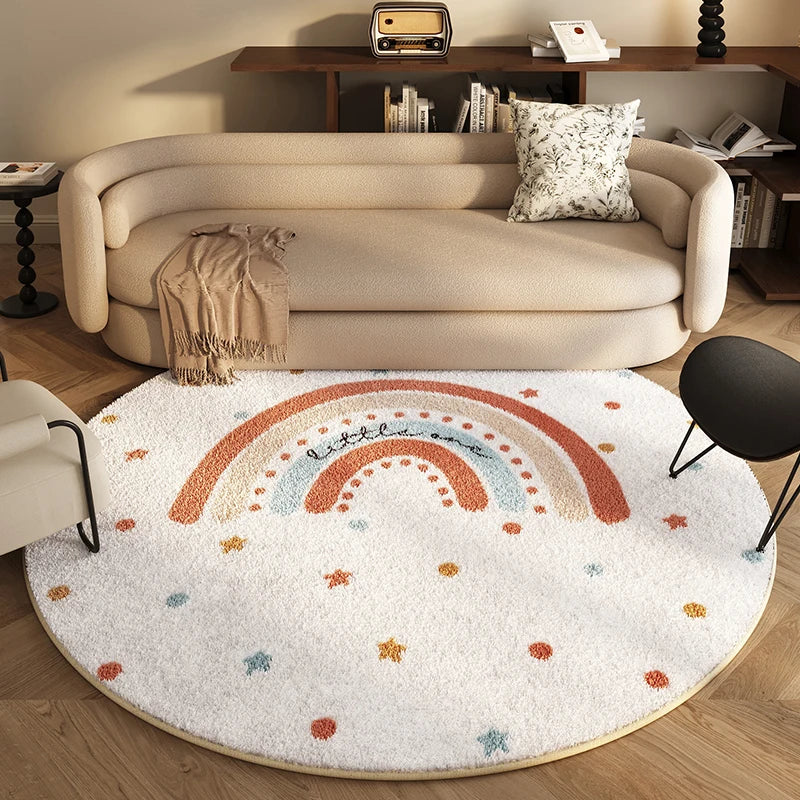 Cream Style Round Carpet