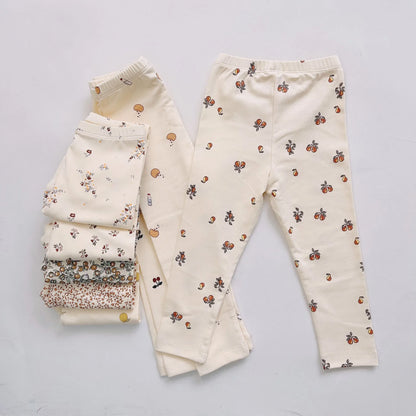 Print Cotton Pajamas Set Long & Short Sleeve