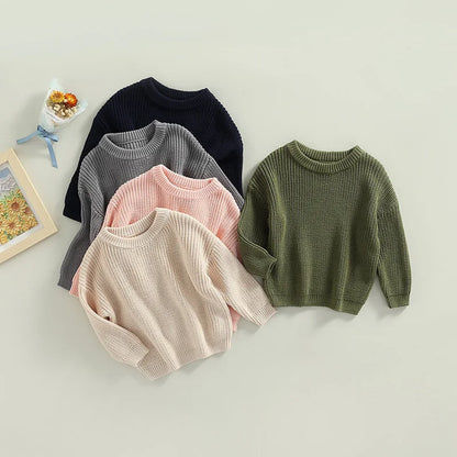 Baby Knitted Long Sleeve Cotton Pullover