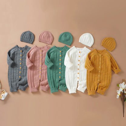 Baby Knitted Kit Rompers & Hat