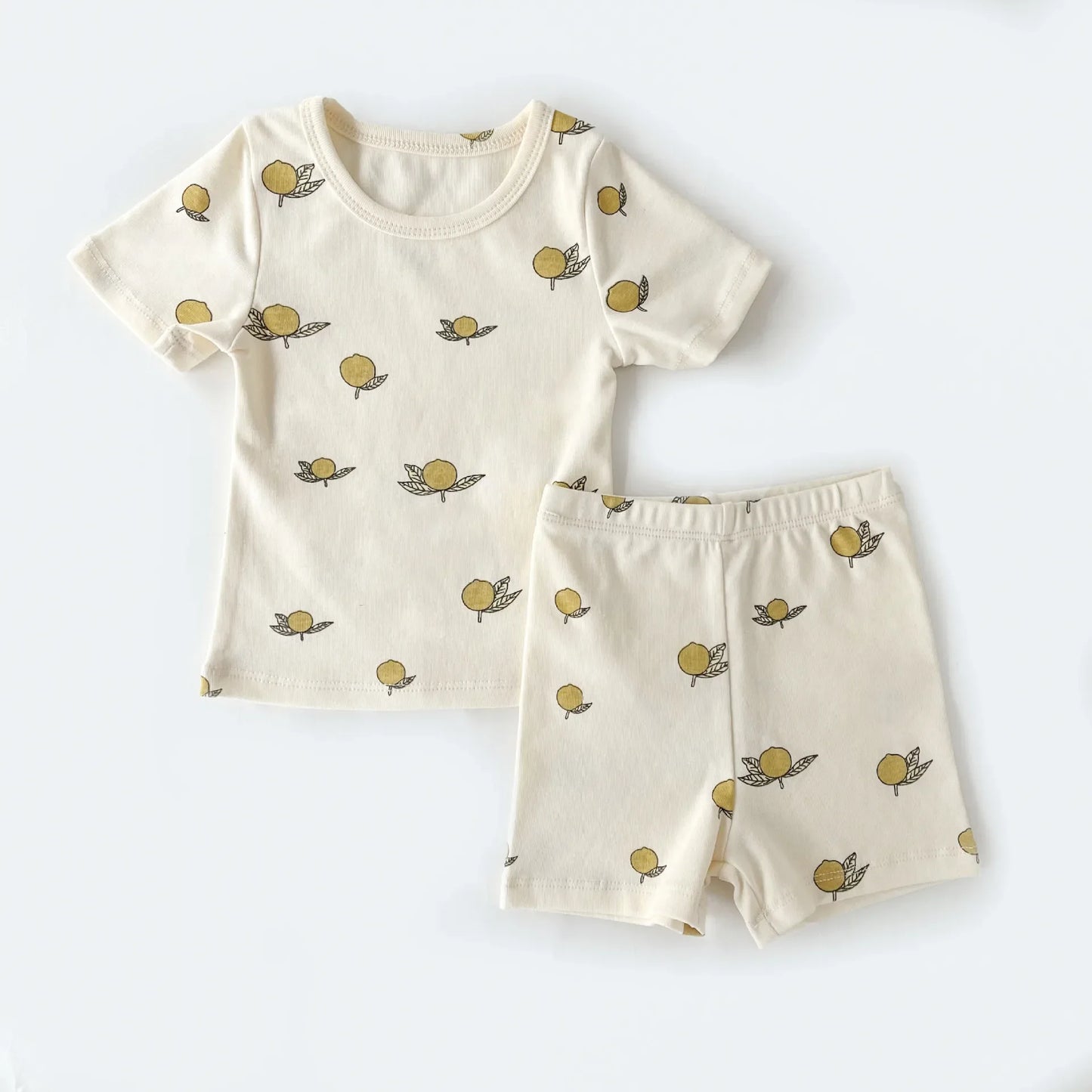 Print Cotton Pajamas Set Long & Short Sleeve