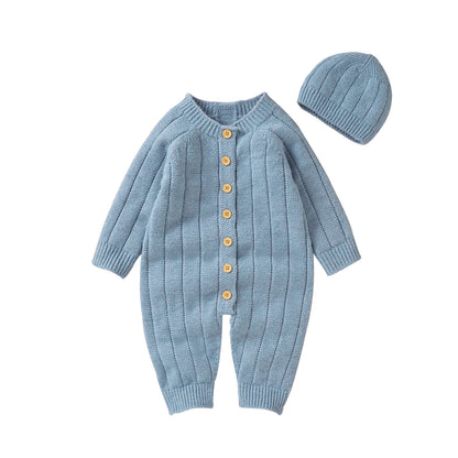 Baby Knitted Kit Rompers & Hat