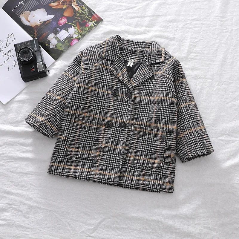 Fashion Jacket Solid - double breasted long woollen overcoat