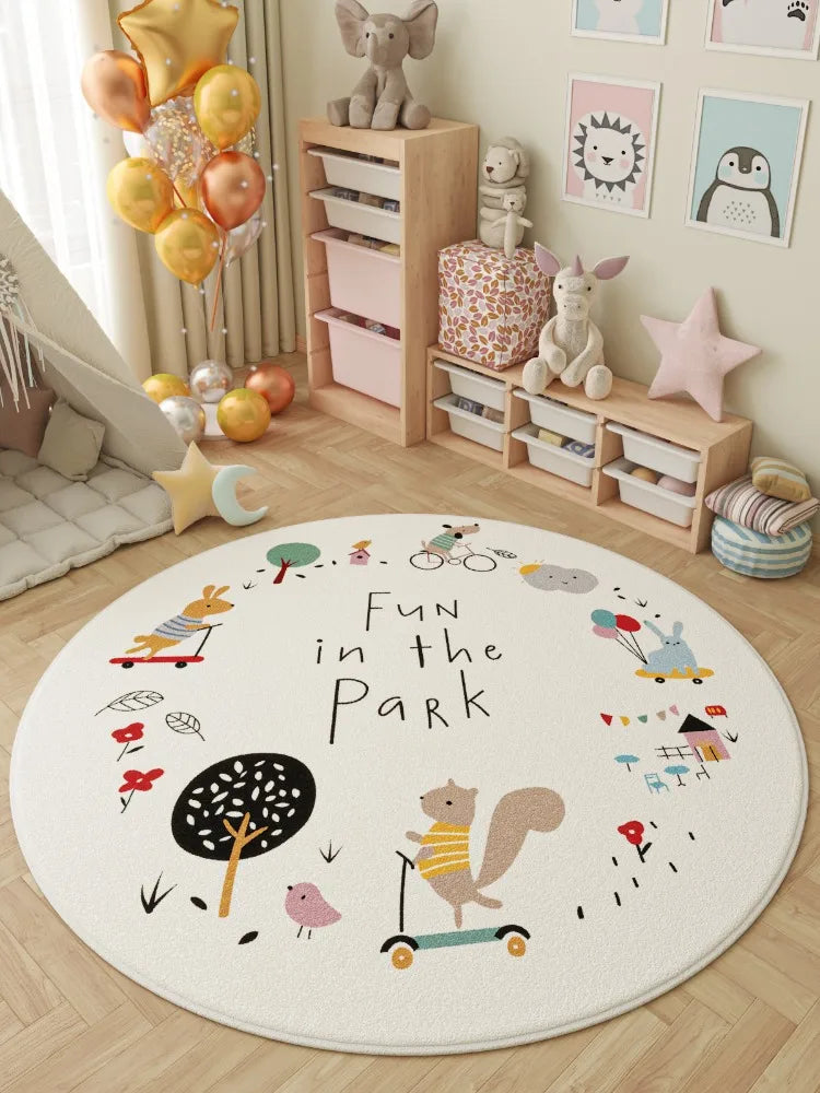 Cartoon Style Round Carpet