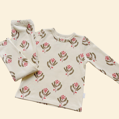 Print Cotton Pajamas Set Long & Short Sleeve