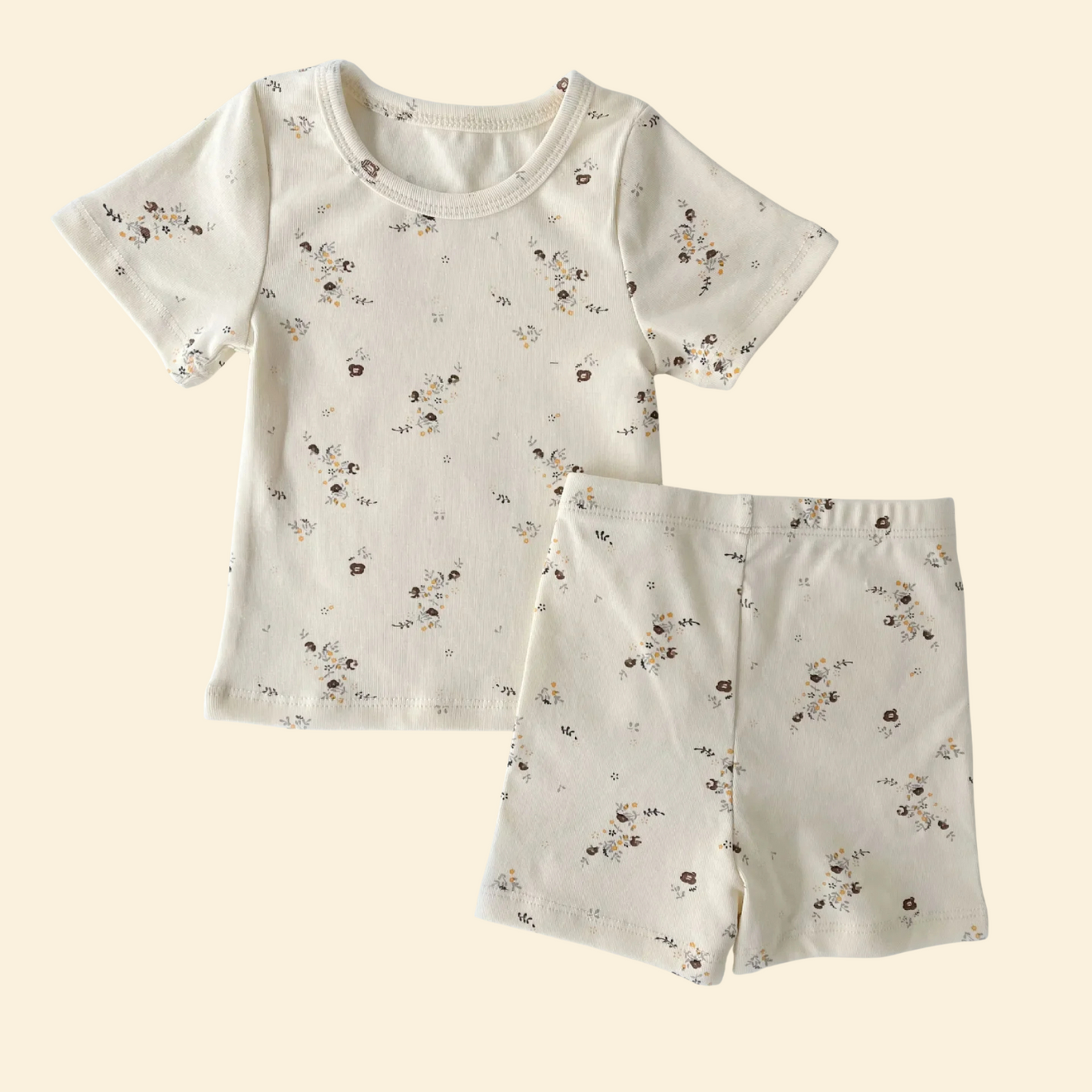 Print Cotton Pajamas Set Long & Short Sleeve