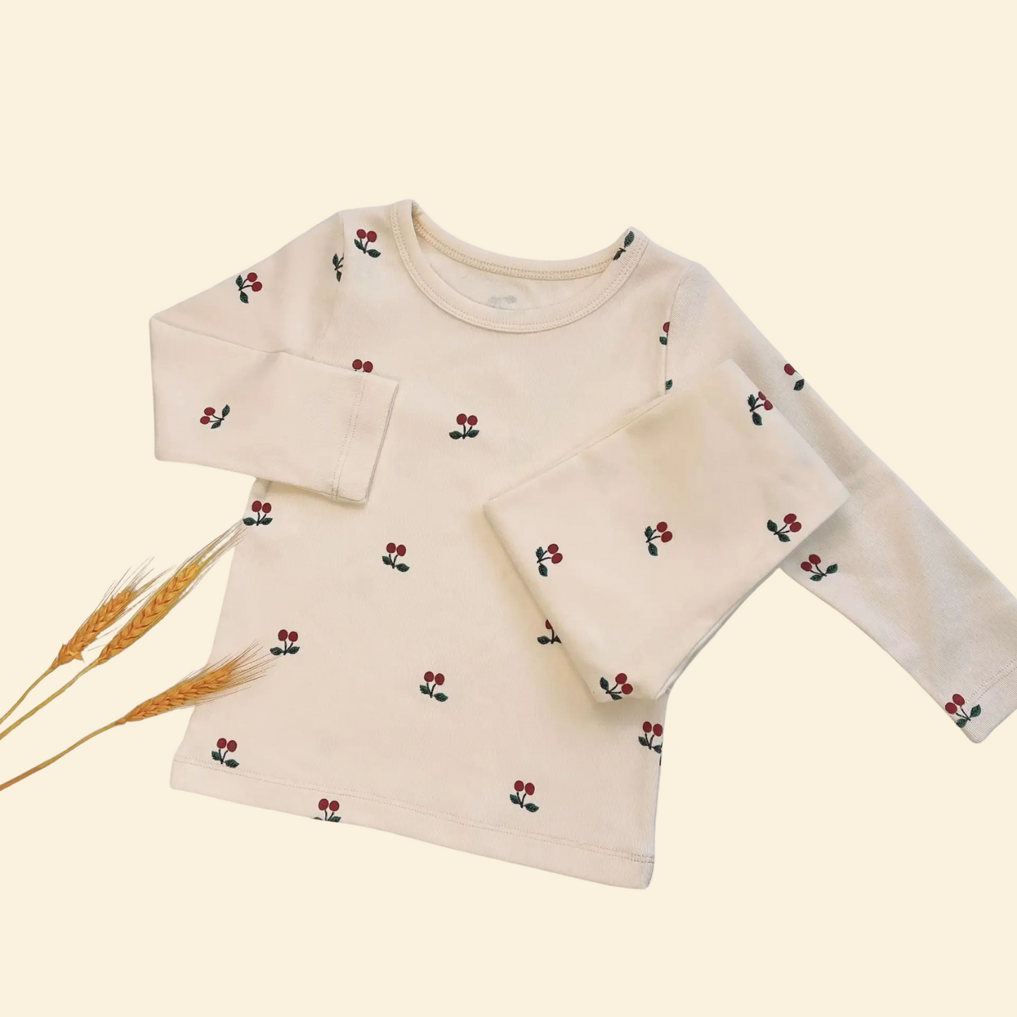 Printed Cotton Pajamas Long Sleeve Set