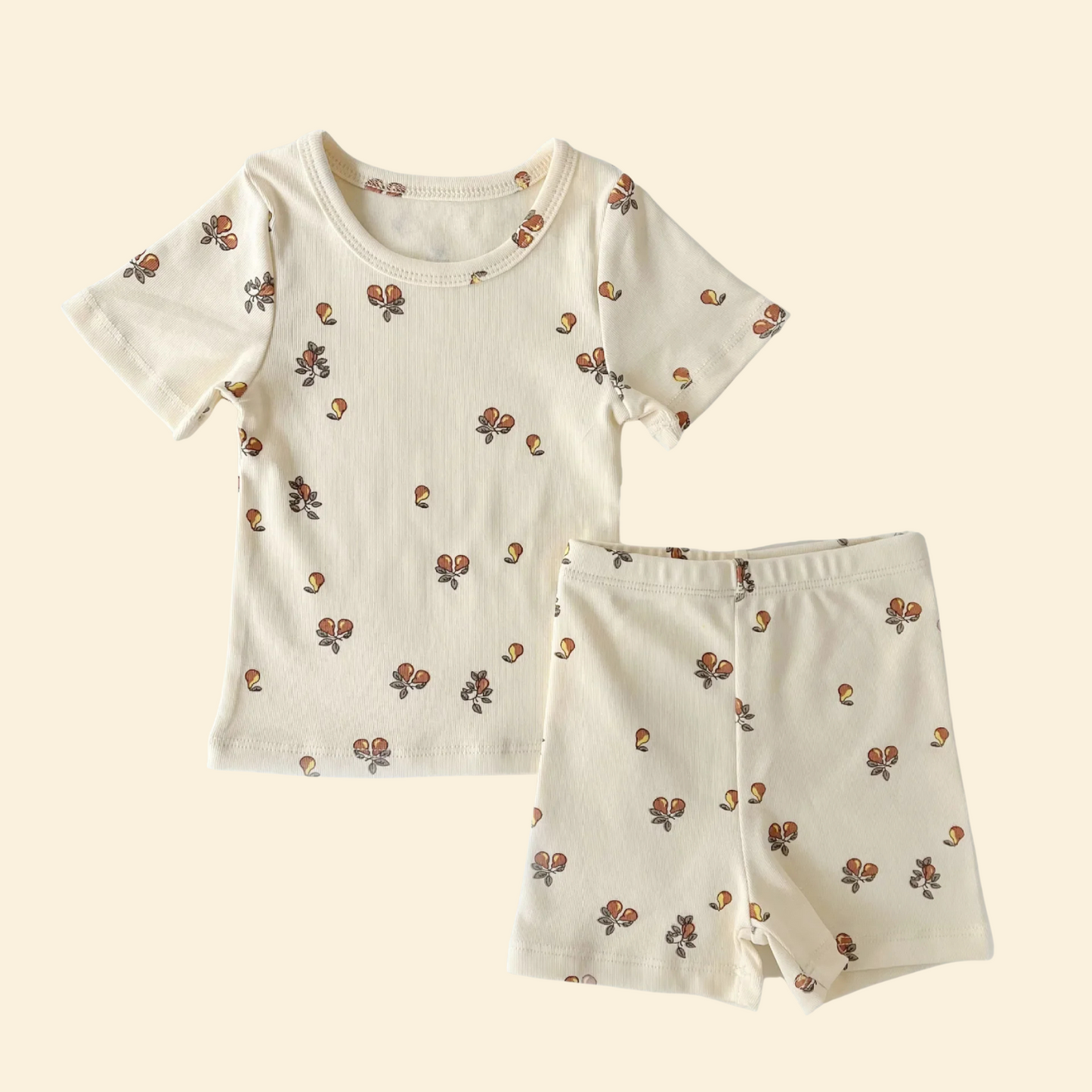 Print Cotton Pajamas Set Long & Short Sleeve