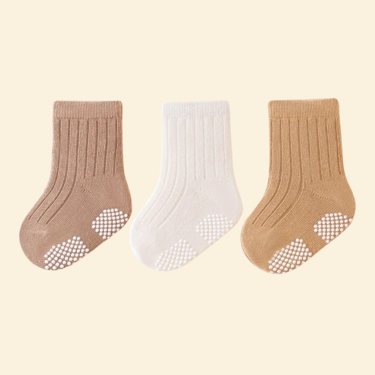 Toddler cotton anti slip socks - 5 pairs