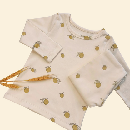 Print Cotton Pajamas Set Long & Short Sleeve