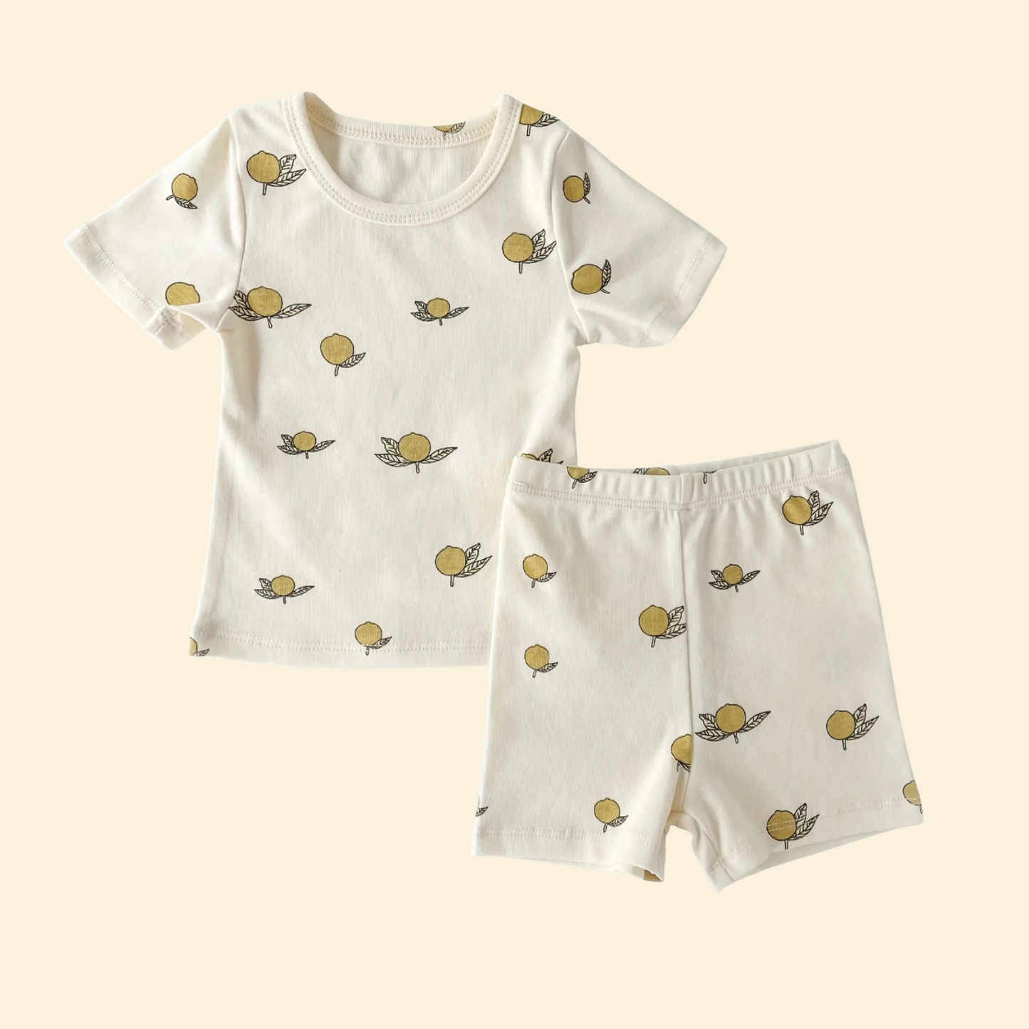 Print Cotton Pajamas Set Long & Short Sleeve