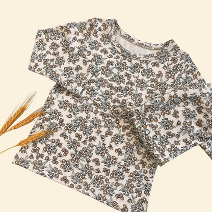 Print Cotton Pajamas Set Long & Short Sleeve