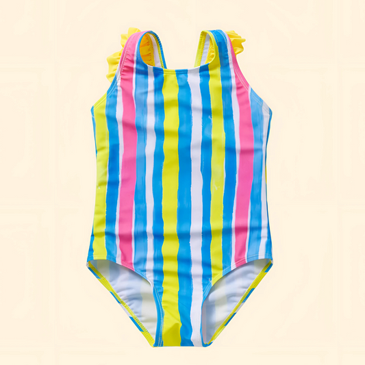 Colored Stripe Swimsuit