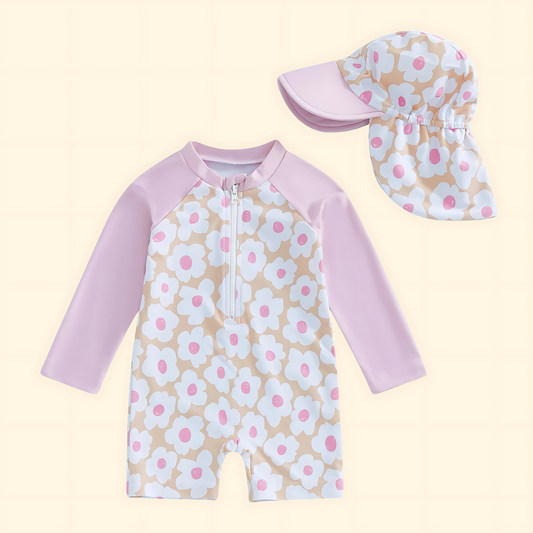 Long Sleeve Swimsuit & Sunhat