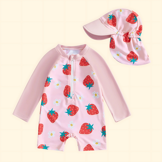 Long Sleeve Swimsuit & Sunhat
