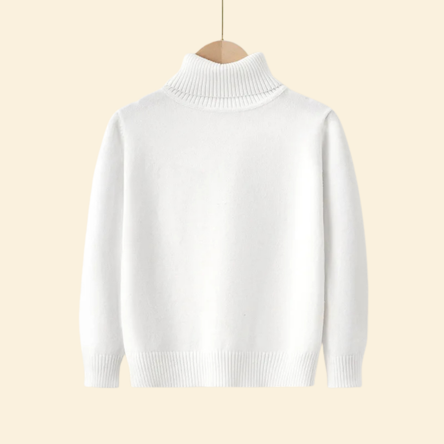 Polyester Turtleneck Knit Sweater