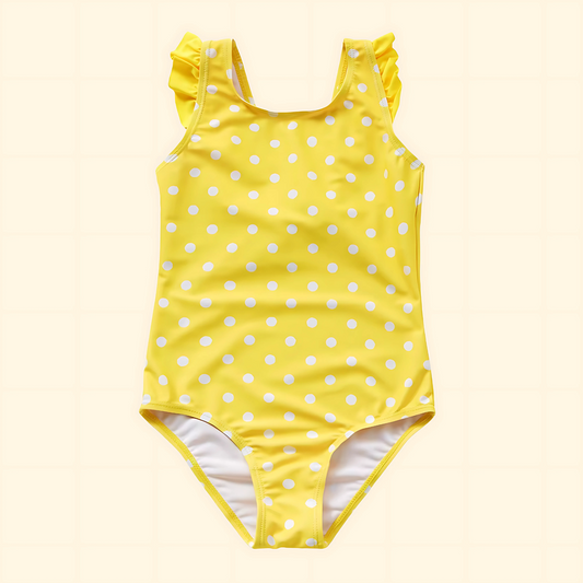 Yellow Pois Swimsuit