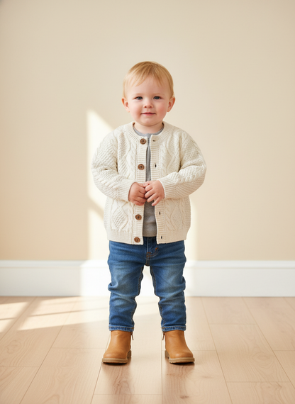 Knitted Casual Baby Cardigan