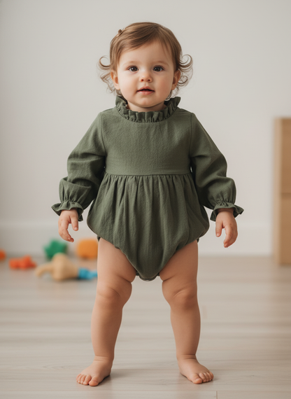 Romper Cotton Long Flying Sleeves