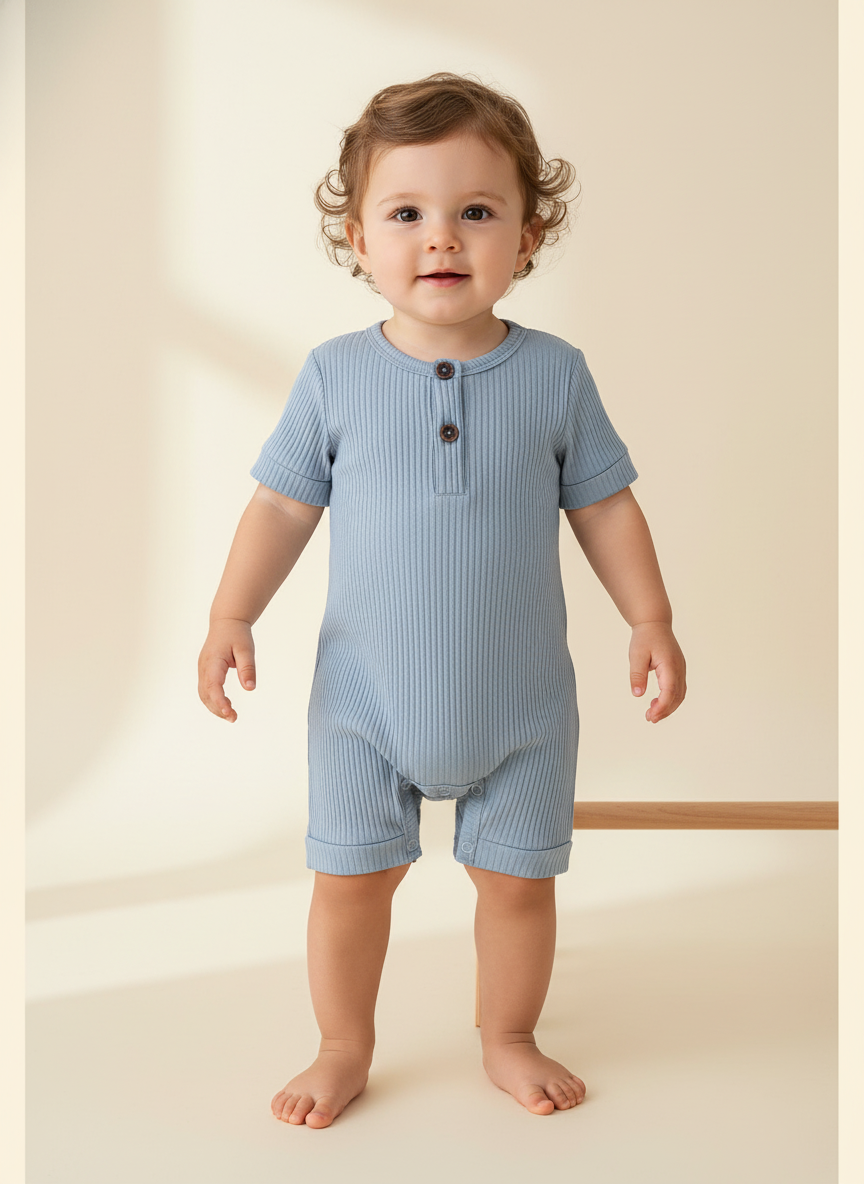 Summer Bodysuit Cotton Short Sleeve