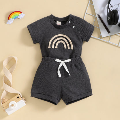 Two-Piece Rainbow Summer Clothing Set